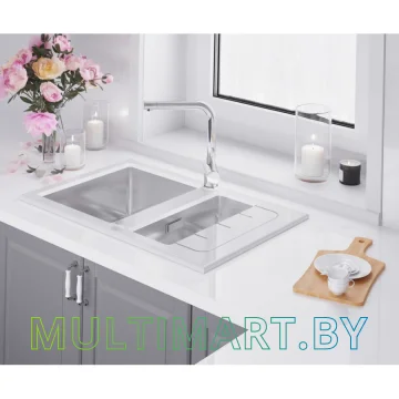 Кухонная мойка ZorG GS 7850-2 (белый) картинка 6